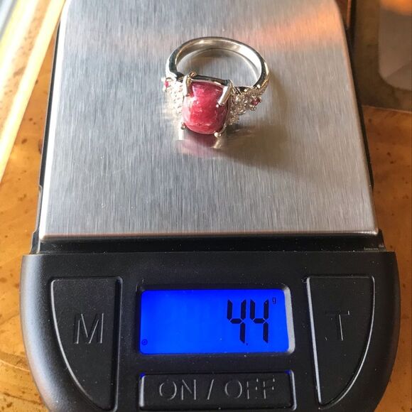 Norwegian Thulite Sterling Silver Ring Size 6 - Picture 3 of 9